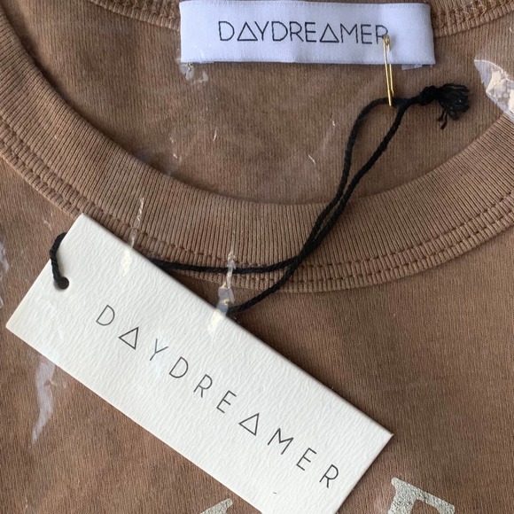 NWT DAYDREAMER Queen Tour '75 Scoop Neck Tank Top in Brown - Picture 9 of 10